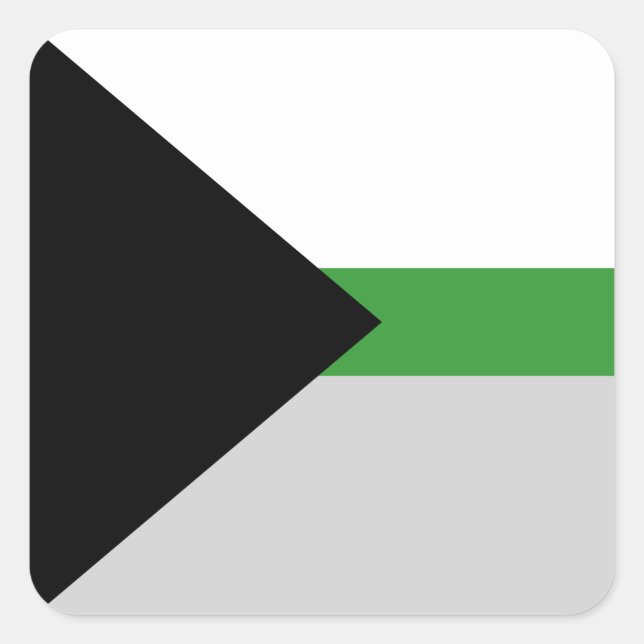 Sticker Carré Drapeau de la fierté démiomantique (Devant)