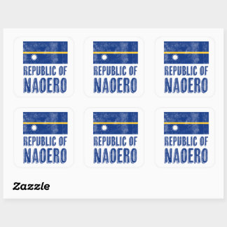 Sticker Carré Drapeau de la République de Naoero