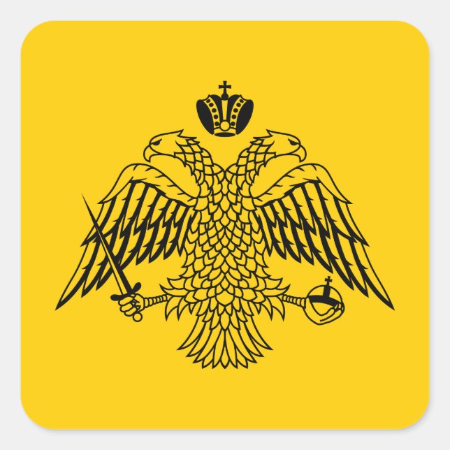 Sticker Carré Drapeau de l'Église orthodoxe grecque (Devant)