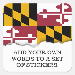 Sticker Carré Drapeau de l'État du Maryland