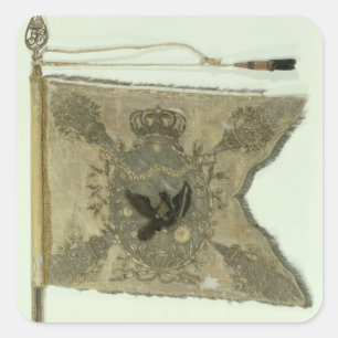 Sticker Carré Drapeau de l'infanterie prussienne sous Frederick