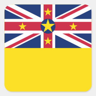 Sticker Carré Drapeau de Niue