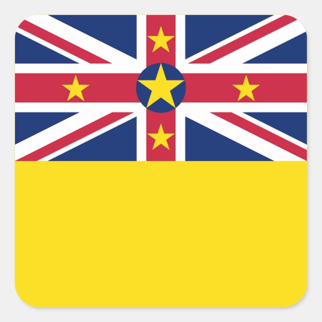 Sticker Carré Drapeau de Niue (Devant)