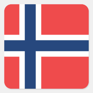 Sticker Carré Drapeau de Norway