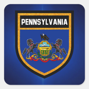 Sticker Carré Drapeau de Pennsylvanie
