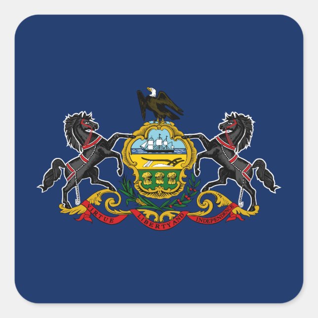 Sticker Carré drapeau de Pennsylvanie (Devant)