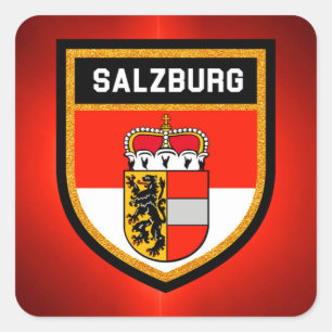 Sticker Carré Drapeau de Salzbourg