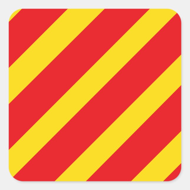 Sticker Carré Drapeau de signalisation Lettre Y (Devant)