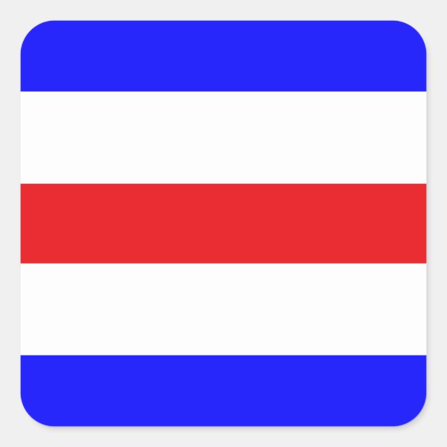 Sticker Carré Drapeau de signalisation maritime : Lettre "C" Cha (Devant)