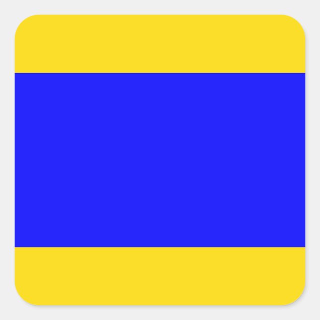 Sticker Carré Drapeau de signalisation maritime : Lettre « D » ( (Devant)