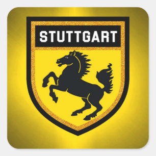 Sticker Carré Drapeau de Stuttgart