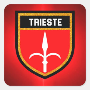 Sticker Carré Drapeau de Trieste