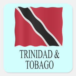 Sticker Carré Drapeau de Trinité-et-Tobago