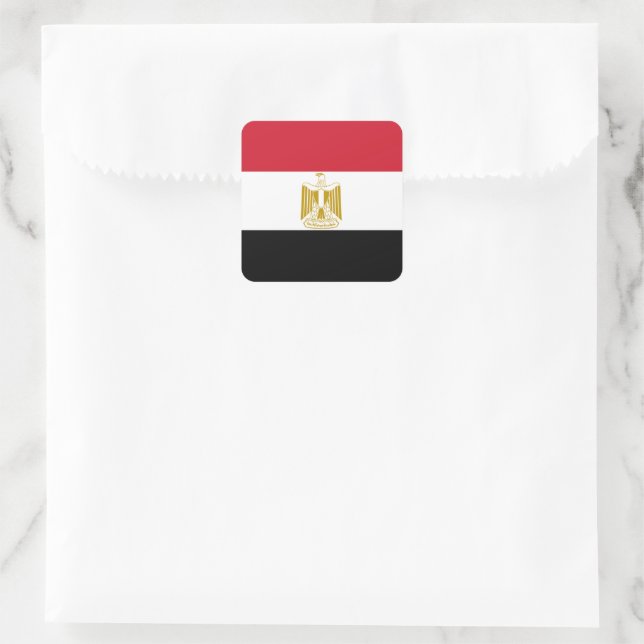 Sticker Carré Drapeau d'Egyptian (Sac)