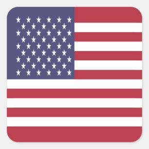Sticker Carré Drapeau des États-Unis