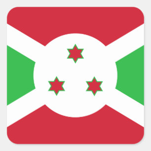 Sticker Carré Drapeau du Burundi