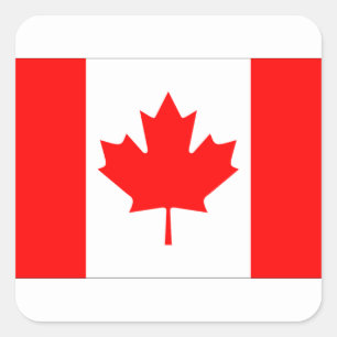 STICKER CARRÉ DRAPEAU DU CANADA