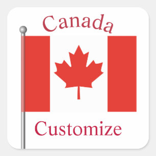Sticker Carré Drapeau du Canada Thunder_Cove