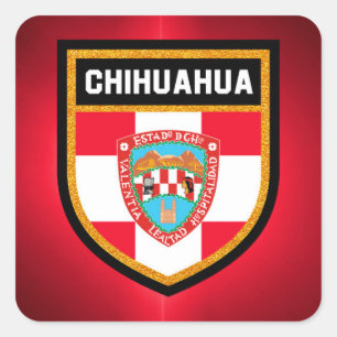Sticker Carré Drapeau du Chihuahua