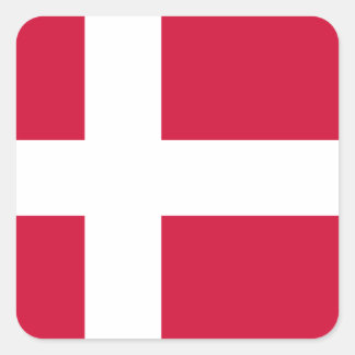 Sticker Carré Drapeau du Danemark