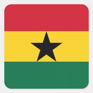 Sticker Carré Drapeau du Ghana