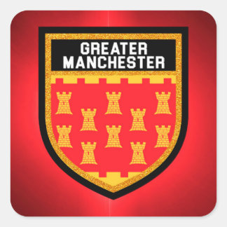 Sticker Carré Drapeau du Grand Manchester