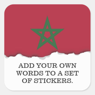 Assortiment de 25 autocollants Vinyle stickers drapeau Maroc-Marocco-Marrueco 