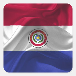 Sticker Carré Drapeau du Paraguayan