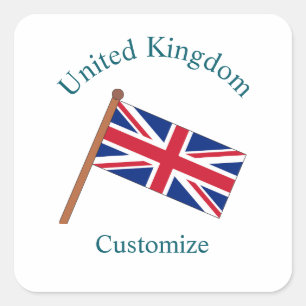 Sticker Carré Drapeau du Royaume-Uni Thunder_Cove