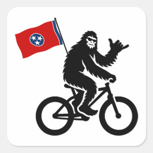 Sticker Carré Drapeau du Tennessee de Bigfoot Cycling