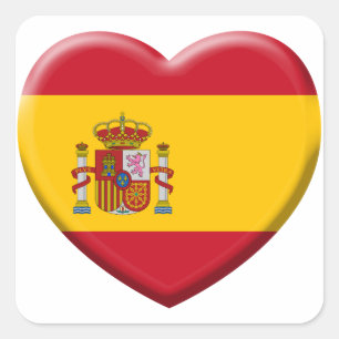 Sticker Carré Drapeau Espagne