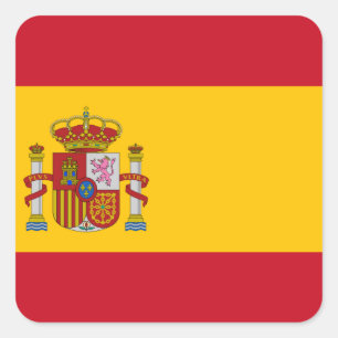 Sticker Carré Drapeau Espagne - Bandera de Espana