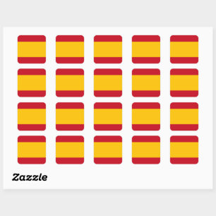 Sticker Carré Drapeau espagnol