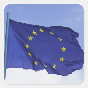 Sticker Carré Drapeau européen RF)