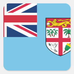 Sticker Carré Drapeau Fidji