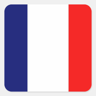 Sticker Carré Drapeau français
