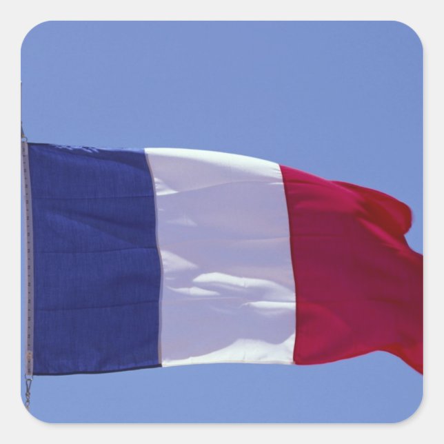 Sticker Carré Drapeau français (Devant)