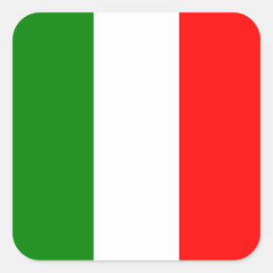 Sticker Carré Drapeau italien d'Italie bandiera d'Italia Tricolo