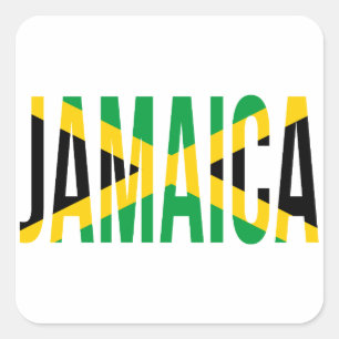 Sticker Carré Drapeau Jamaïcain De Fierté