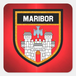 Sticker Carré Drapeau Maribor
