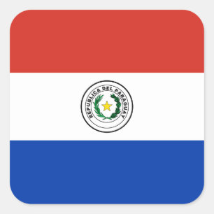 Sticker Carré Drapeau mondial du Paraguay