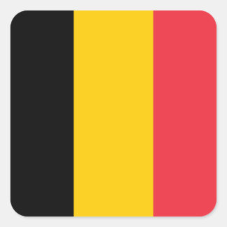Sticker Carré Drapeau national de Belgique