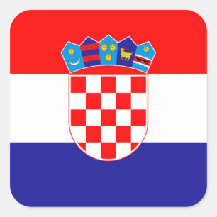 Sticker Carré Drapeau national de Croatie Zastava Hrvatske