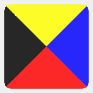 Sticker Carré Drapeau nautique ZULU