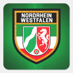 Sticker Carré Drapeau Nordrhein-Westfalen