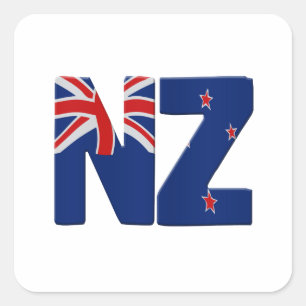 Sticker Carré Drapeau NZ