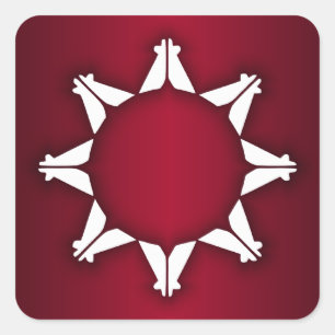 Sticker Carré Drapeau Oglala Lakota