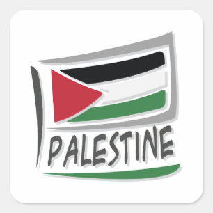 Sticker Carré Drapeau Palestine Pride X