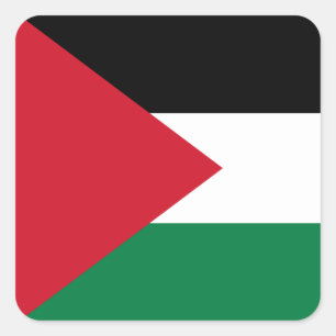Sticker Carré Drapeau palestinien