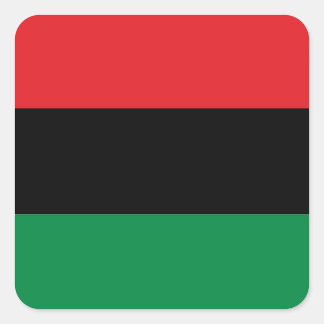 Sticker Carré Drapeau panafricain UNIA Kwanzaa (Devant)